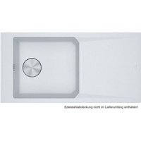 Franke - Spüle fxg 611-100 1000x500mm - Siebkorb als Druckknopfventil, mit Abtropffläche, reversibel, Fragranit, Glacier von Franke