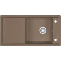 Franke - Spüle Keramik Ambion abk 611-100 1000x510mm - Siebkorb als Druckknopfventil, mit Abtropffläche, reversibel, Cashmere von Franke