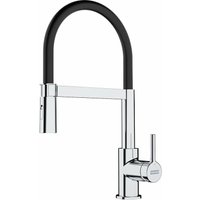 Lina - Spültischarmatur fc 6085.031 mit flexiblem Arm, verchromt/schwarz 115.0626.085 - Franke von Franke