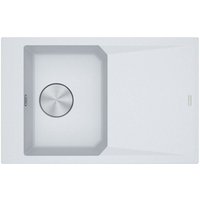 Granit Spüle fxg 611-78 780x500mm - Siebkorb als Druckknopfventil, mit Abtropffläche, reversibel, Fragranit, Glacier - Franke von Franke