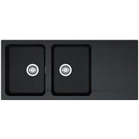 Orion oid 621 Doppelspülbecken mit Abtropffläche aus Carbon Tectonite - Franke von Franke