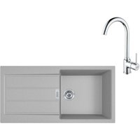 Sets - Küchenset T108, Tectonite-Spüle S2D 611-100 und Armatur fp 9000.31, grau / chrom 143.0675.738 - Franke von Franke