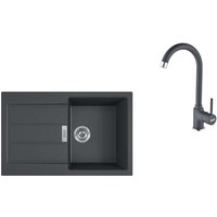 Sets - set T84, Tectonite-Spüle S2D 611-78 mit Armatur fp 9000.099, Schwarz/Graphit 143.0618.726 - Franke Sets - set T84, Tectonite-Spüle S2D 611-78 mit Armatur fp 9000.099, Schwarz/Graphit 143.0618.726 - Franke von Franke