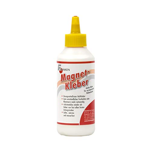 FRANKEN-Chemie Magnet-Kleber (250ml Flasche) lösungsmittelfreier Haftkleber, ideal für vorbereitende Klebearbeiten z. B. Schultüten, Laternen usw. von Franken