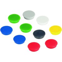 FRANKEN Magnet Ø 3,2 x 0,7 je 2x rot, grün, blau und je 1x gelb, weiß, schwarz, grau von Franken