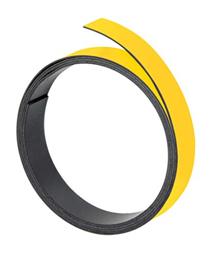 Franken GmbH M805-04 - Magnetband, 100 cm x 20 mm, Stärke: 1 mm gelb von Franken