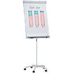 Franken Magnetisches Flipchart PRO Mobile 67 x 95 cm Mit 5 Rollen und Stiftablage Hellgrau von Franken