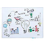 Franken Valueline Nicht-Magnetisches Whiteboard Melamin Wandmontierbar 120 x 120 cm von Franken