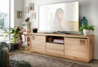 Frankenmöbel TV-Kommode 0159 in Wildeiche massiv geölt von Frankenmöbel
