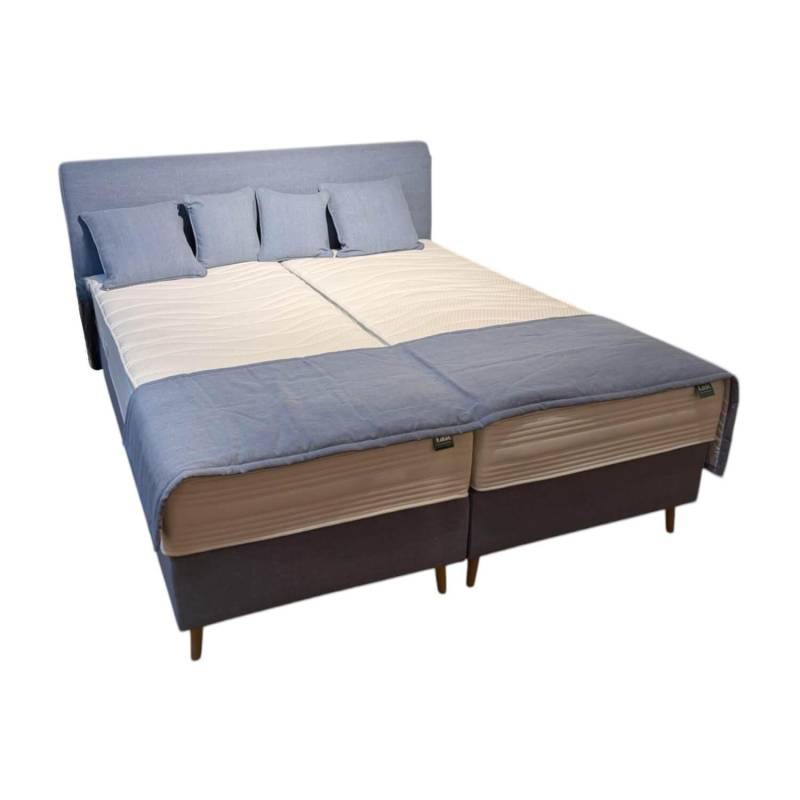 Boxspringbett Made In Green Königssee Stoff C 3012 Hellblau Füße F10 Buch Inklus... von Frankenstolz