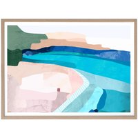 Reise Ins Paradies Horizontaler Druck, Küstenkunst, Strandkunst, Surfen Abstrakte Kunst, Drucke Für Schlafzimmer, Küstendekor, Moderne Strandkunst von FrankieBDesignAU