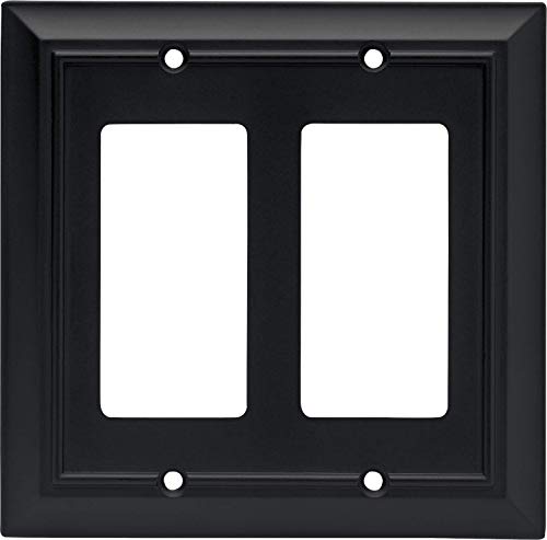 Architectural Double Decorator Wall Plate, 1 per pkg by Brainerd von Franklin Brass