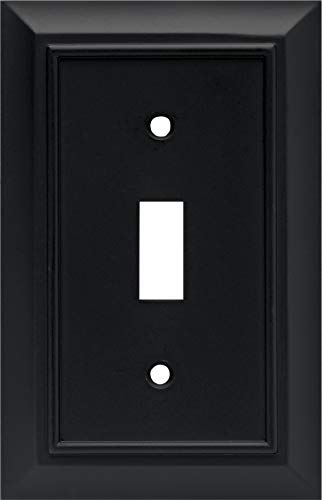 Brainerd 64219 Architectural Single Toggle Switch Wall Plate/Switch Plate/Cover, Flat Black by Brainerd von Franklin Brass