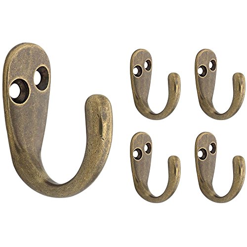 Franklin Brass FBSPRH5-AB-C Kleiderhaken (5 Stück), 5er-Pack, antikes Messing, 5 Stück von Franklin Brass