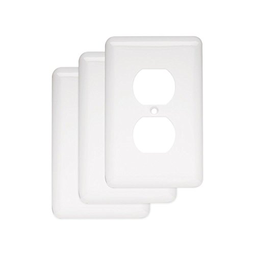 Franklin Messing 126433 aus gestanztem Stahl rund Quad Kippschalter-/Switch Plate/, Messing antik SINGLE Doppel 3 Pack weiß Franklin Messing 126433 aus gestanztem Stahl rund Quad Kippschalter-/Switch Plate/, Messing antik SINGLE Doppel 3 Pack weiß von Franklin Brass