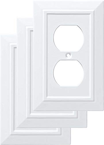 Franklin Brass W35242V-PW-C Classic Architecture Single Duplex Wall Plate/Switch Plate/Cover (3 Pack), White von Franklin Brass