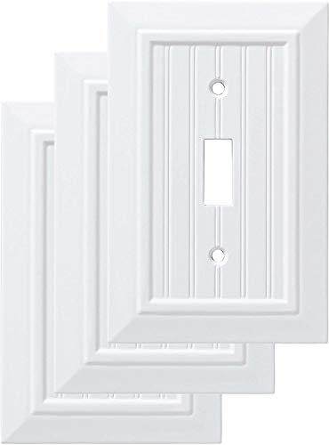 Franklin Brass W35265V-PW-C Classic Beadboard Single Switch Wall Plate/Switch Plate/Cover (3 Pack), Pure White Franklin Brass W35265V-PW-C Classic Beadboard Single Switch Wall Plate/Switch Plate/Cover (3 Pack), Pure White von Franklin Brass