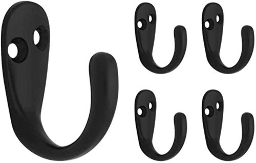 Franklin Brass FBSPRH5-FB-C Single Prong Kleiderhaken, Matte Black, 5 von Franklin Brass