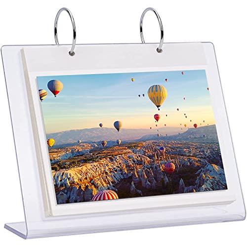 Frankmate 4x6 Desktop Acrylic Sign Holder Clear Flip Frame Scrapbook Album Acrylic Photo Album, Frames Desktop Display Holder, Photo Clip 34 Shows for Instax Mini 11 9 8 8+ 7s Film von Frankmate