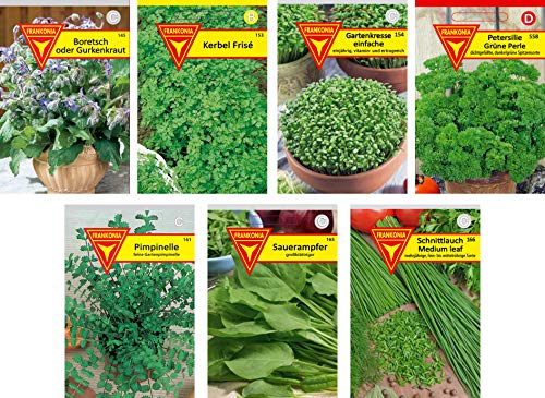 Frankonia-Samen / Kräuter / Samen-Sortiment / 7 Sorten / Grüne Soße Mix / die berühmte Frankfurter Grüne Soße zum Selbermachen, 1 Stück (1er Pack) von Frankonia
