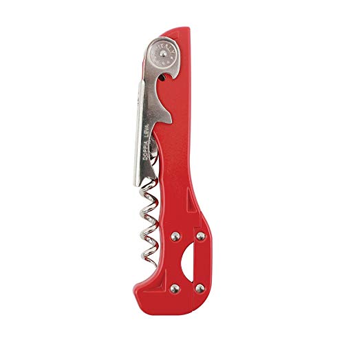 Franmara Boomerang Zweistufiger Korkenzieher Weinöffner mit integriertem Folienschneider und Flaschenöffner, Rot Franmara Boomerang Zweistufiger Korkenzieher Weinöffner mit integriertem Folienschneider und Flaschenöffner, Rot von Franmara