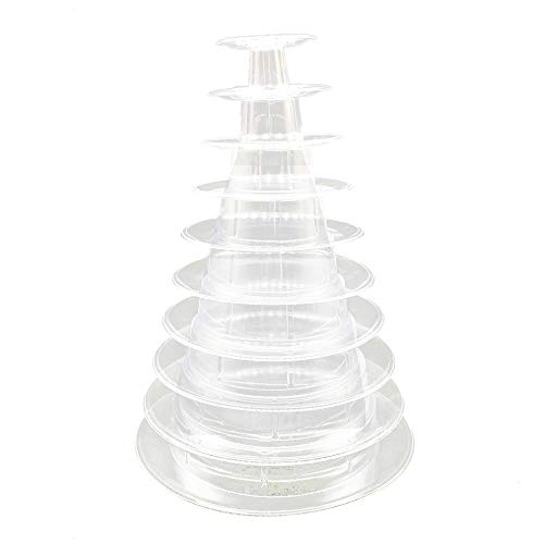 Guoml 10-stöckiger Macaron Display Stand Runde Kuchenständer PVC Tablett Geburtstag Hochzeit Display Rack Kuchen Dekorieren Werkzeuge von Fransande