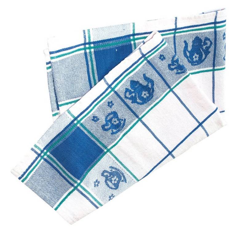 Franz Mensch Geschirrtuch 3 Geschirrtücher 50x70cm mit Teekannen-Design LANDHAUS, (3-tlg) von Franz Mensch