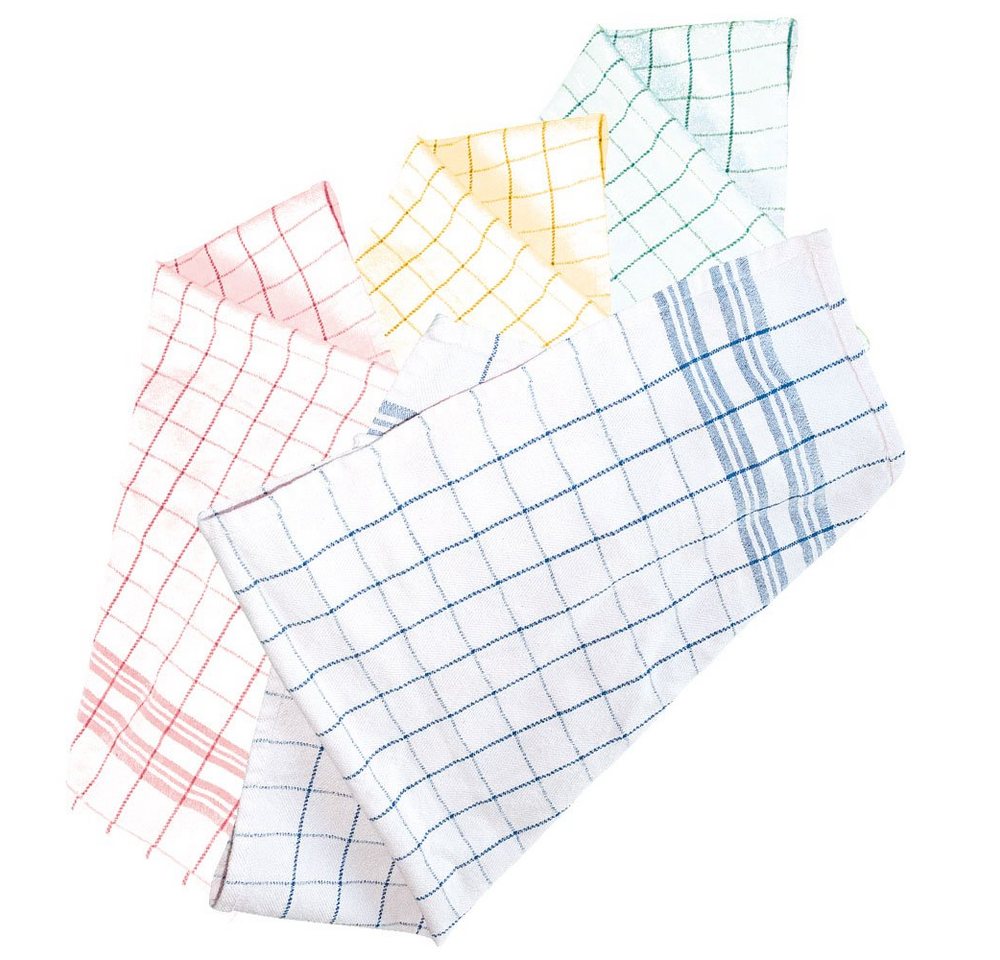 Franz Mensch Handtücher 10 Geschirrtücher KARO 50x70cm farbsortiert, Baumwolle (10-St) von Franz Mensch