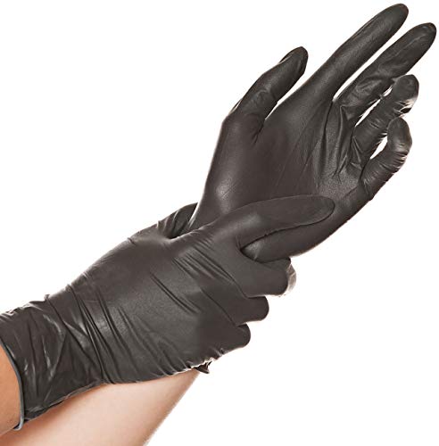 Franz Mensch Hygostar Latexhandschuh DIABLO schwarz S puderfrei, 26768 von FRANZ MENSCH