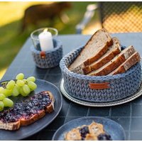 Brotkorb Häkelkorb Präsentkorb Korb Utensilio Gehäkelt Brotkorb Häkelkorb Präsentkorb Korb Utensilio Gehäkelt von FranziHandmadeMS