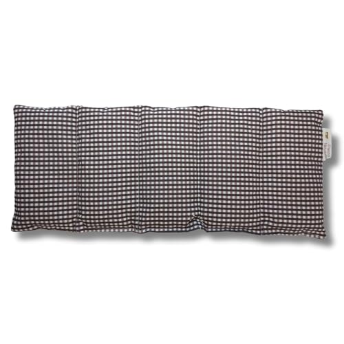 Franzis Nähstube I Kirschkernkissen I 50x20cm I kariert braun I 100% Baumwolle I Körnerkissen I Schmerzlinderung I Wärmekissen für Mikrowelle I Kältek von Franzis Nähstube