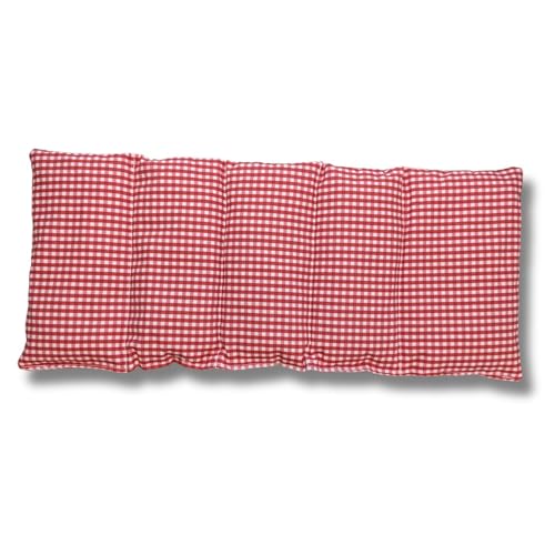 Franzis Nähstube I Kirschkernkissen I 50x20cm I kariert rot I 100% Baumwolle I Körnerkissen I Schmerzlinderung I Wärmekissen für Mikrowelle I Kältekis von Franzis Nähstube