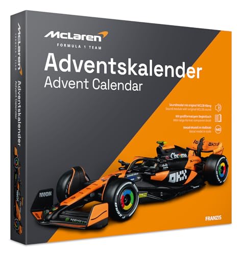 FRANZIS 67391 - McLaren Racing Adventskalender 2025 - Modellbausatz im Maßstab 1:43, inkl. Soundmodul und 52-seitigem Begleitbuch FRANZIS 67391 - McLaren Racing Adventskalender 2025 - Modellbausatz im Maßstab 1:43, inkl. Soundmodul und 52-seitigem Begleitbuch von Franzis