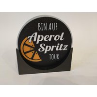 Untersetzer Mit Aperol-Spruch 3D Gedruckt Untersetzer Mit Aperol-Spruch 3D Gedruckt von Franzis3DWelt