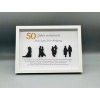 Einzigartiges Geschenk | Custom Wandbild Goldene Hochzeit Personalisierbar Liebe 50. Jahre von FranzisCreativeWorld