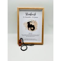 Steinbock Sternzeichen Bild A4, Optionales Geschenkset | Holzkette Personalisiert Capricorn Astrologie Wandkunst Geschenkidee Geburtstag Steinbock Sternzeichen Bild A4, Optionales Geschenkset | Holzkette Personalisiert Capricorn Astrologie Wandkunst Geschenkidee Geburtstag von FranzisCreativeWorld