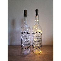 Leuchtflasche Geschenk Schwester Beste Freundin Flaschenlicht von FranzisDekostuebchen