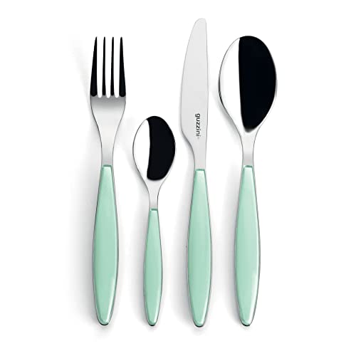 Guzzini - Feeling, 24-Teiliges Besteckset - Aqua Green, 15,8 x 7,5 x h25,5 cm - 23000036 von Guzzini