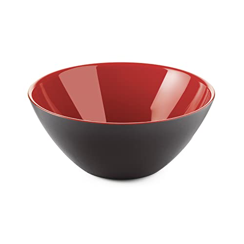 Guzzini - My Fusion, Schale, Schüssel - Schwarz/Rot, Ø20 x h8,5 cm | 1150 cc - 281420140 von Guzzini