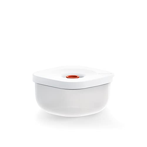 Guzzini - Kitchen Active Design, SAVE IT Vakuumbehälter Flach (S) - Weiß, 12,5 x 12,5 x h7 cm | 450 cc - 11850011 von Guzzini