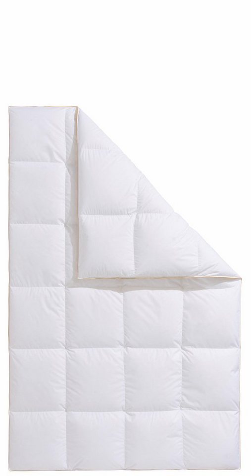 Frau Holle Daunenbettdecke Zara, Bettdecken für Sommer oder Winter, hergestellt in Deutschland, Füllung: 100% Daunen, Bezug: 100% Baumwolle, Bettdecke in 135x200 cm, 155x220 cm und weiteren Größen von Frau Holle