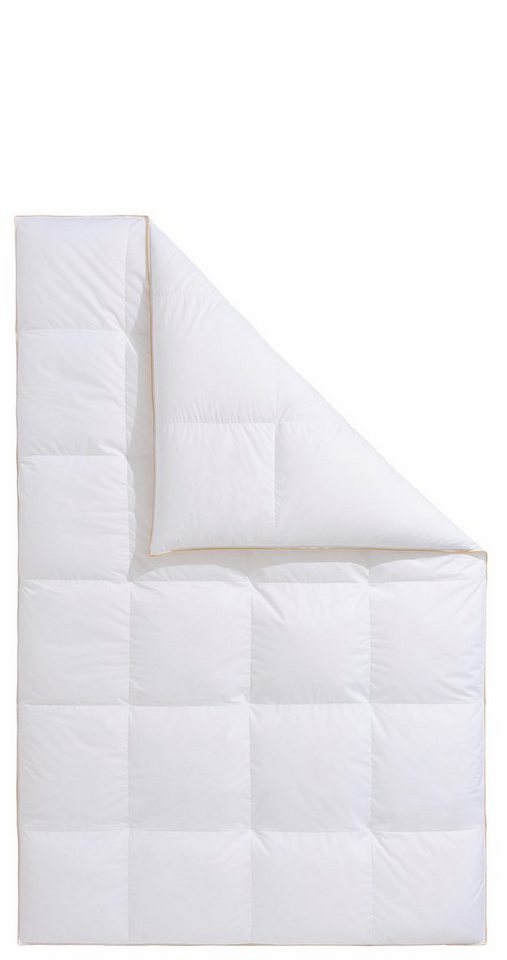 Frau Holle Gänsedaunenbettdecke Dana, Bettdecken für Sommer oder Winter, hergestellt in Deutschland, Füllung: 100% Gänsedaunen, Bezug: 100% Baumwolle, Bettdecke in 135x200 cm, 155x220 cm und weiteren Größen von Frau Holle