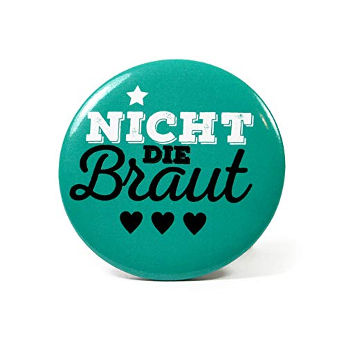 Frau WUNDERVoll® 6 JGA Buttons TÜRKIS, Nicht DIE Braut/junggesellenabschied, Mädchen, Braut, Hochzeit, JGA Deko, JGA Accessoires, Mädelsabend, Schleier, Traumbraut von Frau WUNDERVoll