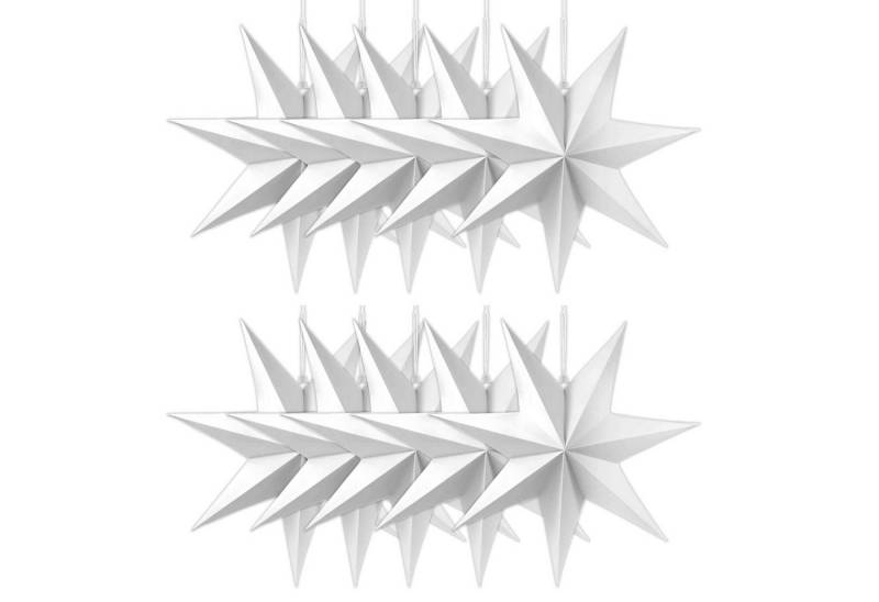 Frau WUNDERVoll Papiersterne 10 Faltsterne - weiß, Ø 40 cm, 7 Zacken, geschlossene Oberfläche Frau WUNDERVoll Papiersterne 10 Faltsterne - weiß, Ø 40 cm, 7 Zacken, geschlossene Oberfläche von Frau WUNDERVoll