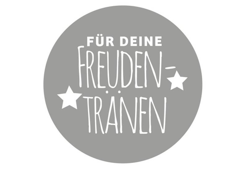Frau WUNDERVoll Sticker 48 Aufkleber Freudentränen, grau von Frau WUNDERVoll