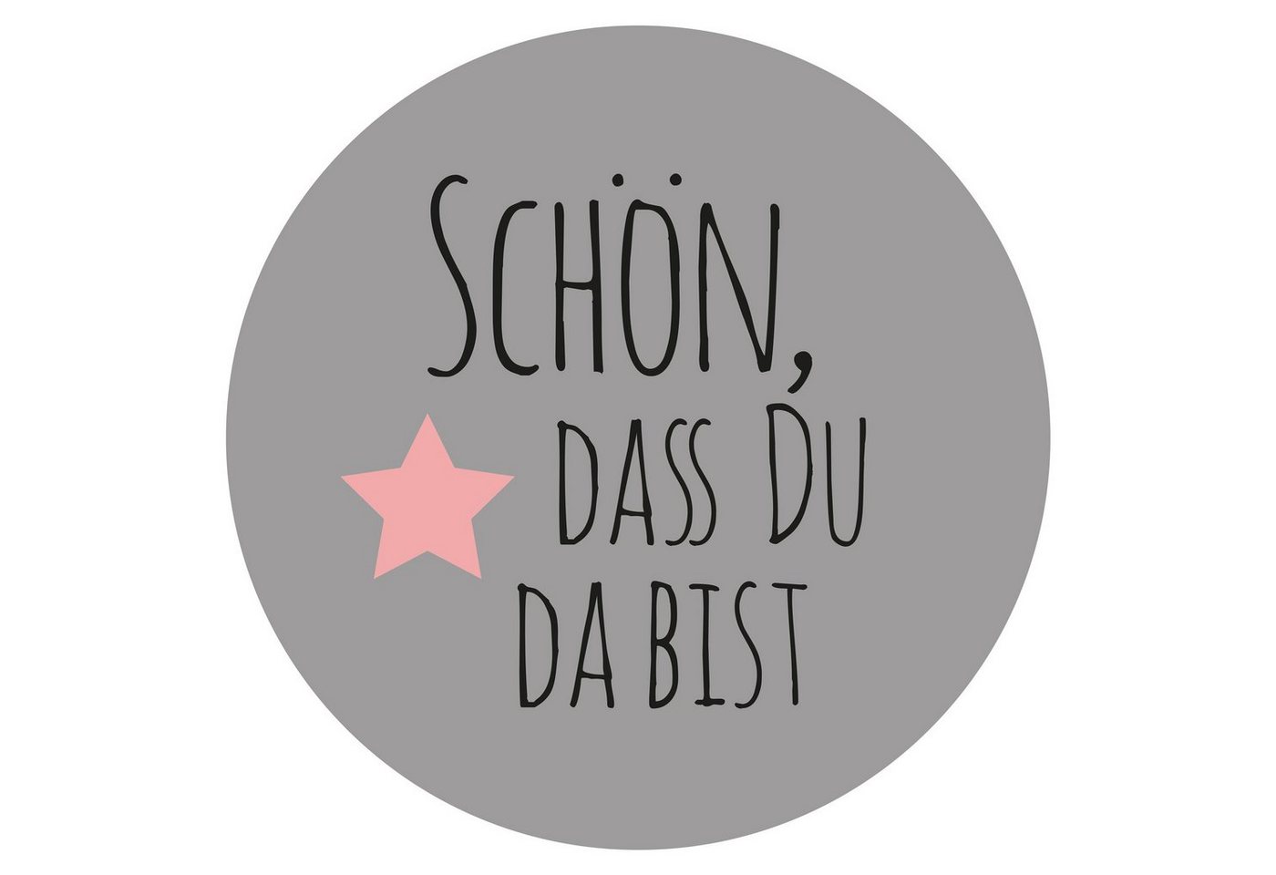 Frau WUNDERVoll Sticker 48 Aufkleber Schön, dass du da bist, grau Frau WUNDERVoll Sticker 48 Aufkleber Schön, dass du da bist, grau von Frau WUNDERVoll