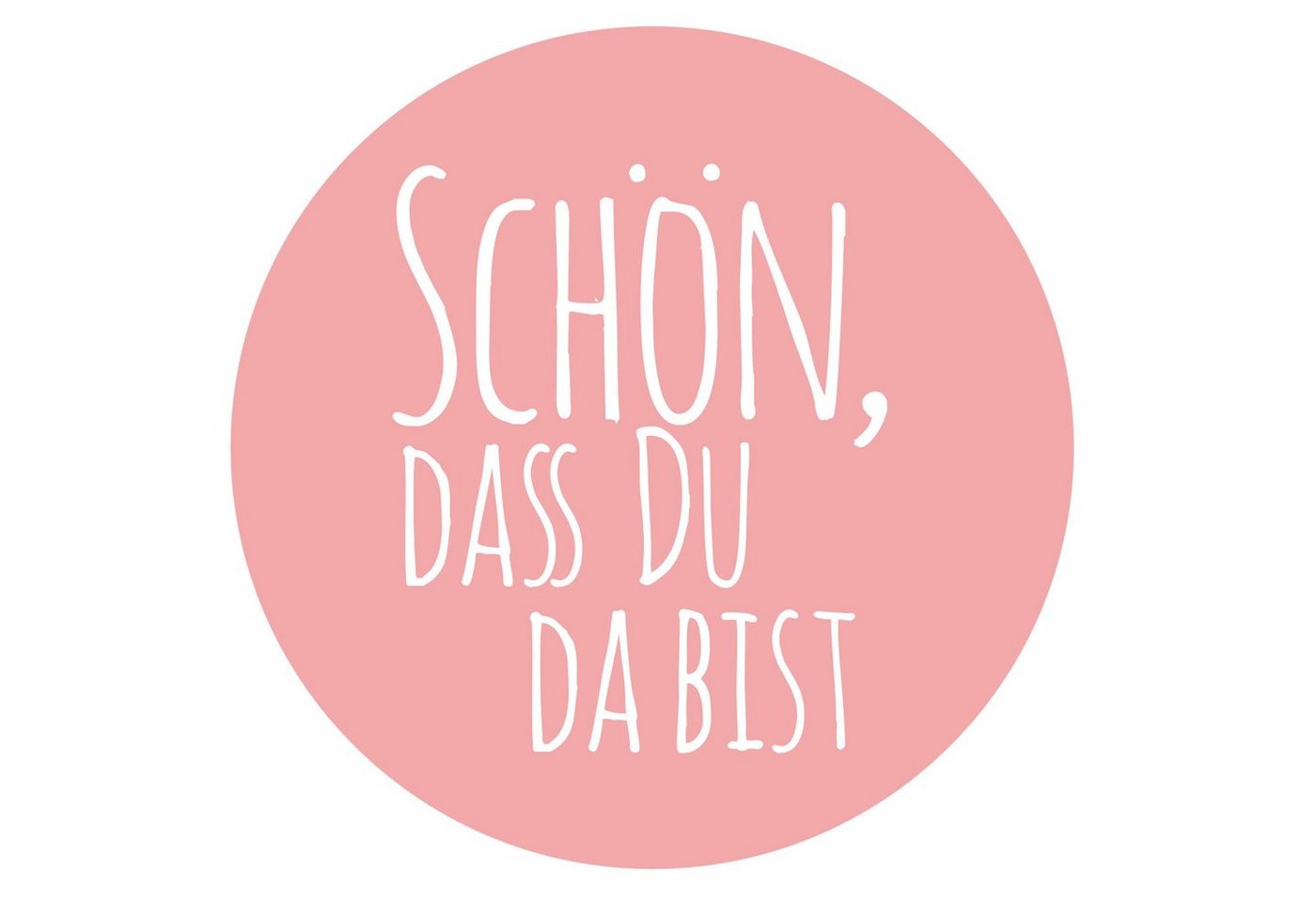 Frau WUNDERVoll Sticker 48 Aufkleber Schön, dass du da bist, rosa Frau WUNDERVoll Sticker 48 Aufkleber Schön, dass du da bist, rosa von Frau WUNDERVoll