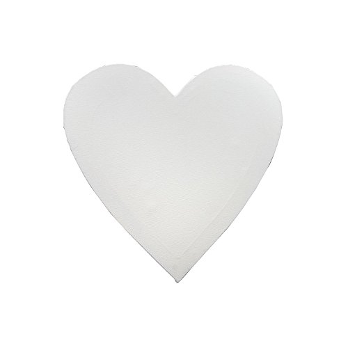 Frau WUNDERVoll® KEILRAHMEN Herz, Weiss 40 x 40 cm/Leinwand, Hochzeit Deko, Keilrahmen herzförmig, Hochzeitsspiel, Keilrahmen Herzform, Leinwand Herz, Geldgeschenk Hochzeit, Keilrahmen Herz von Frau WUNDERVoll