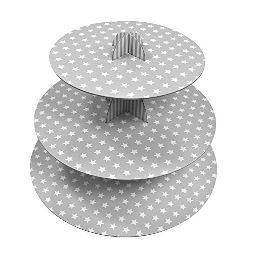 Frau WunderVoll® MUFFINSTÄNDER GRAU, Weiss aus festem Karton im Wendedesign mit 3 Böden/Etagere, Cupkakeständer, Tortenständer, Kindergeburtstag, Hochzeit, Party, Geburtstag, Candy Bar Frau WunderVoll® MUFFINSTÄNDER GRAU, Weiss aus festem Karton im Wendedesign mit 3 Böden/Etagere, Cupkakeständer, Tortenständer, Kindergeburtstag, Hochzeit, Party, Geburtstag, Candy Bar von Frau WunderVoll