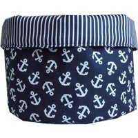 Aufbewahrung Badezimmer-stoffkörbchen Maritim-Korb Blau Weiß Anker-Utensilo Für Wickeltisch-Maritime Geschenke-Geschenk Einzug-Brotkorb von FrauGroschke